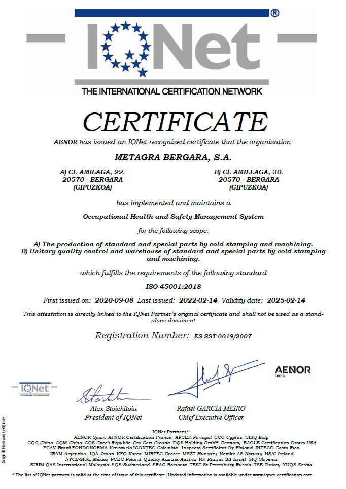 Quality Management System Certificate